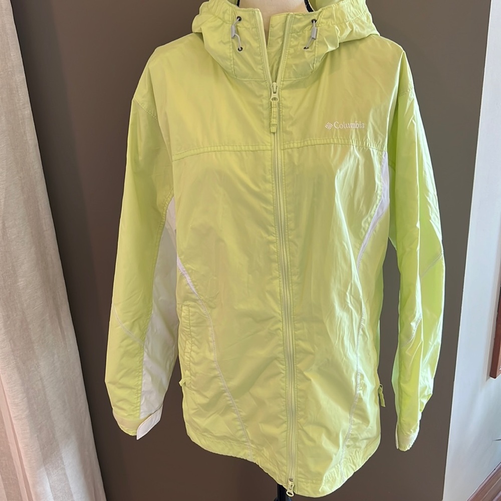 Lemon color Columbia windbreaker